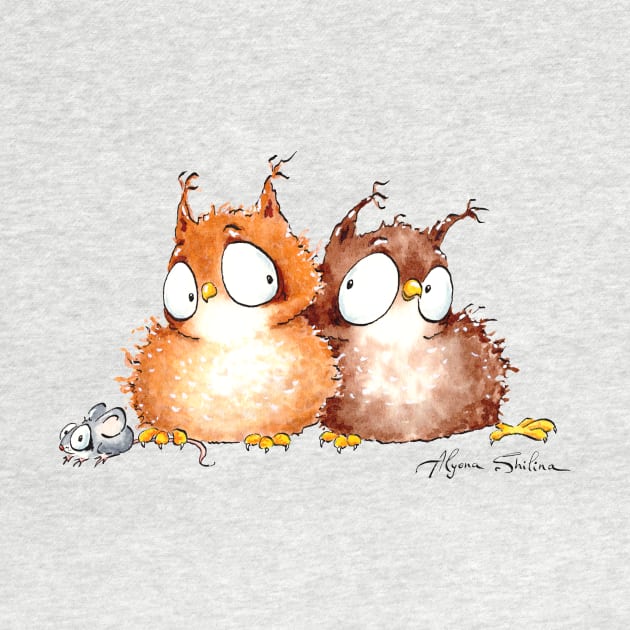 Owls in love by Alyona Shilina